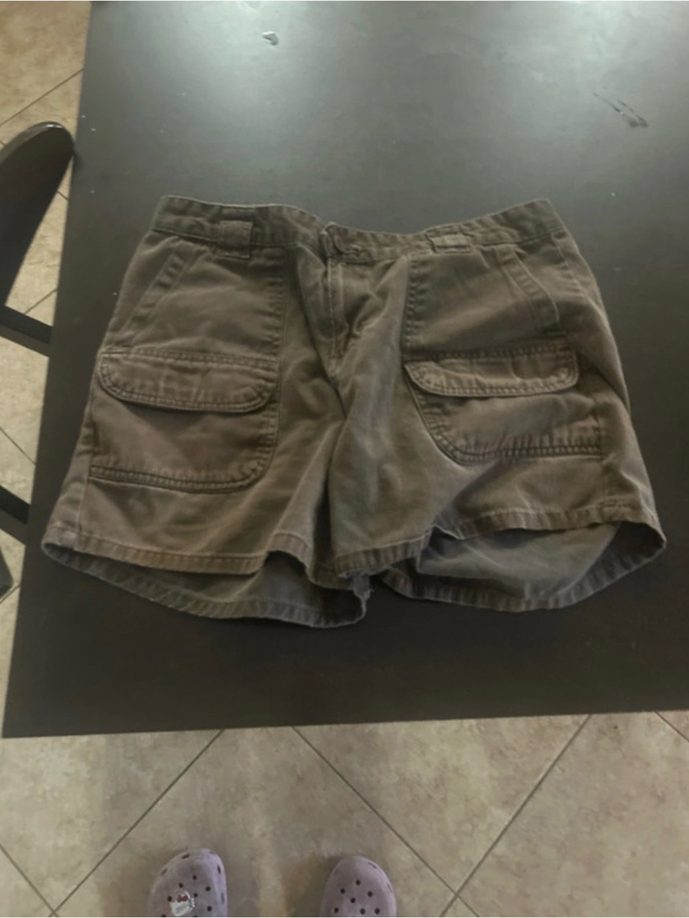 Women's Cargo Shorts in Olive Green - Utility Pocket Design